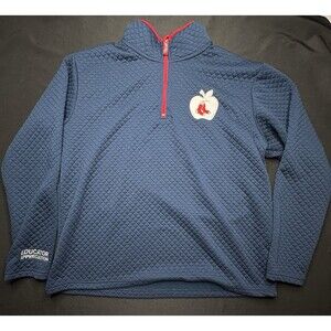 BOSTON RED SOX EDUCATOR APPRECIATION NIGHT 1/4 ZIP M PULLOVER LARGE Blue Red MLB